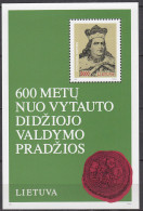 Litauen - Lithuania Mi 521 Block 3 ** MNH 1993 M-Sheet Grand Duke       (65528 - Lituanie
