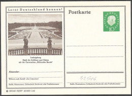 Germania/Germany/Allemagne: Intero, Stationery, Entier, Giardini Di Ludwigsburg, Ludwigsburg Gardens, Jardins De Ludwigs - Otros & Sin Clasificación