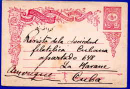 2931. TURKEY 20 P. STATIONERY TO CUBA,VERY INERESTING AND RARE DESTINATION. - Briefe U. Dokumente