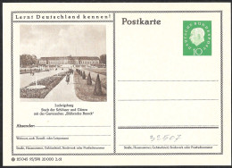 Germania/Germany/Allemagne: Intero, Stationery, Entier, Giardini Di Ludwigsburg, Ludwigsburg Gardens, Jardins De Ludwigs - Other & Unclassified