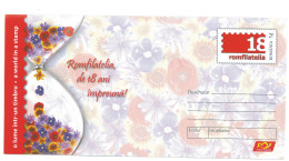 IP 2022 - 6 A World In A Stamp, Hourglass, Flowers, Romania - Stationery - Unused - 2022 - Postal Stationery
