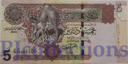 LIBYA 5 DINARS 2004 PICK 69a UNC - Libia