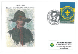 SC 48 - 1211 ROMANIA, Scout, Special Stamp - Cover - Used - 1998 - Covers & Documents