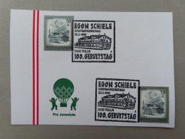 Österreich Pro Juventute - Mit Sonderstempel 29. 5. 1990 Tulln,  Egon Schiele 100. Geburtstag (Nr.593) - Other & Unclassified