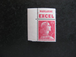 TB N° 1011a, Neuf X. Avec PUB Supérieure " EXCEL ". - Unused Stamps