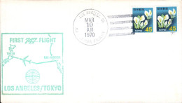 JAPON PREMIER VOL LOS ANGELES-TOKYO PAR 747 DE LA PAN AM 1970 - Covers & Documents