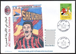 ARGELIA 2015 - Philatelic Cover - AC Milan In Comics - Shevchenko - Comic Fumetti Cartoons - Bandes Dessinées Italy - Bandes Dessinées