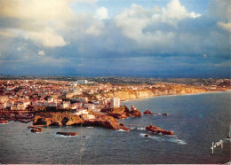 BIARRITZ Coucher De Soleil Sur La Ville On Distingue Au Premier Plan Le Rocher De La Vierge 5(scan Recto-verso) MA1305 - Biarritz