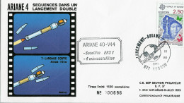 Espace 1991 07 17 - SEP - Ariane V44 - Enveloppe - Europe