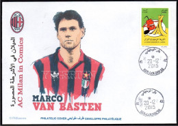 ARGELIA 2015 - Philatelic Cover - AC Milan In Comics - Van Basten - Comic Fumetti Cartoons - Bandes Dessinées Italy - Fumetti