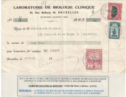 TP 164-144+TP Fiscal S/Reçu De 100 Frs Laboratoire Biologie Clinique Déposé BXL.QL 15/4/21 > Boistfort Annule Le TP 16/4 - Storia Postale