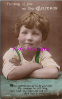 Greetings Postcard - Thinking Of You On Your Birthday   DZ84 - Anniversaire