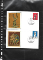 1714/5 - FDC Soie - Europa 1974 - Sculptures - 1971-1980