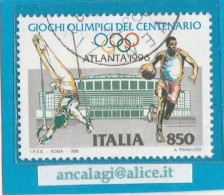 USATI ITALIA 1996 - Ref.0747B "GIOCHI OLIMPICI DEL CENTENARIO" 1 Val. Da L.850 - - 1991-00: Usati