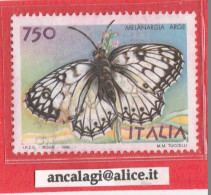 USATI ITALIA 1996 - Ref.0748 "FARFALLE" 1 Val. - - 1991-00: Usados