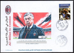 ARGELIA 2015 - Philatelic Cover - AC Milan In Comics - Ancelotti - Comic Fumetti Cartoons - Bandes Dessinées Italy - Comics