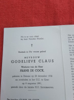 Doodsprentje Godelieve Claus / Hamme 28/12/1932 Gent 8/8/1991 ( Frans De Cock ) - Religion & Esotérisme