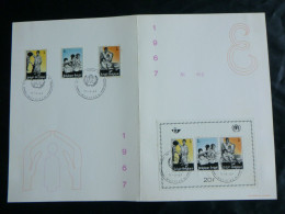 1967 1410 1411 & 1412  FDC ECHOPHIL FIRST DAY CARD ( WETTEREN) & BL43** : " Vluchtelingen / Réfugiés  " - 1961-1970