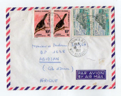 TB 4775 - 1971 - LSC - Lettre Par Avion De NOUMEA ( Nouvelle - Calédonie ) Pour ABIDJAN ( Côte D'Ivoire ) - Storia Postale