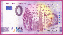 0-Euro NEBK 2021-1 800 JAHRE STADT WIEN - Pruebas Privadas