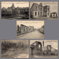 WWI-1914, Battle Of Marni. Set Of 5 Unused French Genuine Postcards [de42668] - Colecciones Y Lotes