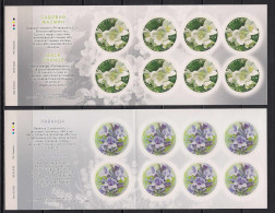 Ukraine 2020 Flowers. Selfadhesive. Mi 1865-66 Booklet - Ucrania