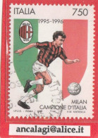 USATI ITALIA 1996 - Ref.0750A "MILAN CAMPIONE D'ITALIA" 1 Val. - - 1991-00: Afgestempeld