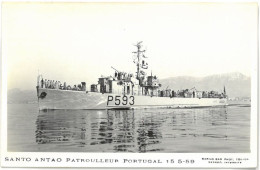 CPA SANTO ANTAO - Patrouilleur - Portugal - Ed. Marius Bar , Toulon - Warships