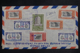 BOLIVIE - Enveloppe De Santa Cruz Pour Le Congo Belge En 1957 - L 151983 - Bolivië