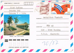 Kuba / Cuba Luftpostbrief Gelaufen - Trinidad Im Zudruck - Weltkulturerbe Der UNESCO - Aéreo