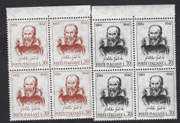 Italia, Italy, Italien 1964; Galileo Galilei (1564-1642) Astronomo, Astronomer, Physical, Serie Completa In Quartine - Astronomùia