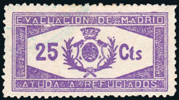 Madrid - Guerra Civil - Em. Local Republicana - Allepuz (*) 79 - "25 Cts. Evacuación De Madrid" - Republikeinse Uitgaven