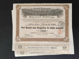 Action  De La Compagnie Clouterie Et Tréfilerie Des Flandres - Part Sociale Sans Désignation De Valeur Nominale - Lot 2 - Industry