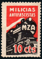 Madrid - Guerra Civil - Em. Local Republicana - Allepuz ** 84 - "10 Cts. Milicias Antifascistas - MZA" - Republikanische Ausgaben