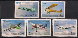 Russia 2006 Birth Centenary Of A. S. Yakovlev. Mi 1325-29  - Aerei