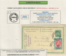 Entier CP 52 A + TP 132 Croix Rouge Surtaxe Obl. BXL QL 25/3/1920 > Edam Hollande Tarif Préférentiel - Briefe U. Dokumente