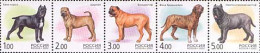 Russia 2002 Dogs. Mi 971-75 - Honden