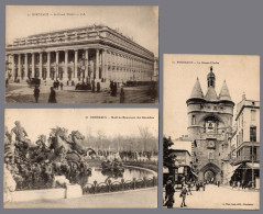 Bordeaux, France. 1900s. Set Of 3 Unused Genuine Postcards [de42671] - Colecciones Y Lotes