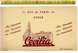 SOLDE 2024 ( BUVARD ? )  CECILIA CHOCOLATS - LILLE - Werbung