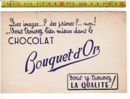 SOLDE 2024 ( BUVARD ? )  CHOCOLATS - BOUQUET D OR - Publicités