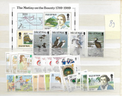 1989 MNH Isle Of Man, Year Collection, Postfris** - Man (Ile De)