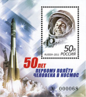 Russia 2011 The 50th Anniversary Of The First Human Spaceflight. Bl 145 - Europa