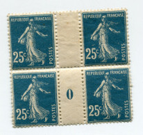 FRANCE N°140 ** EN BLOC DE 4 AVEC MILLESIME 0 ( 1910 ) - Millésimes