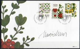 Martin Mörck. Denmark 2014. Winterpoisi . Michel 1801 - 1803. FDC. Signed. - FDC