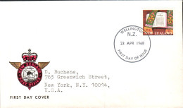 NOUVELLE ZELANDE 1968 LETTRE FDC POUR LES U S A - FDC