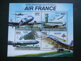 AirPlanes Flugzeuge Avions # Central African Republic # 2013 Used S/s #149 Planes Douglas Airbus Boeing Concorde - Vliegtuigen