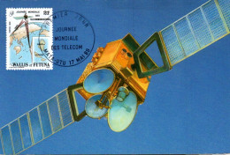 WALLIS ET FUTUNA CARTE MAXIMUM 1989 JOURNEE MONDIALE TELECOM - Tarjetas – Máxima