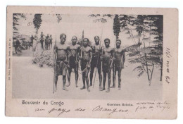 Souvenir Du Congo - Carte Postale De 1901 - GUERRIERS MOBEKA - Congo Belge - Beau Plan - Animée - Congo Belga