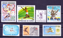 All Different 7 MNH Long Jump, Sports, Olympic Stamps - Springconcours