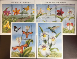 Barbuda 1999 Orchids Flowers Sheetlets & Minisheets MNH - Orchidées